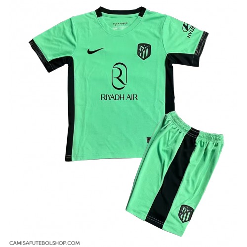 Camisa de time de futebol Atletico Madrid Replicas 3º Equipamento Infantil 2023-24 Manga Curta (+ Calças curtas)